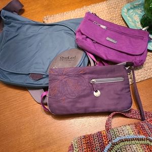 LOT: Travel Bags - Baggallini crosbody, Overland crossbody, & Travelon wristlet